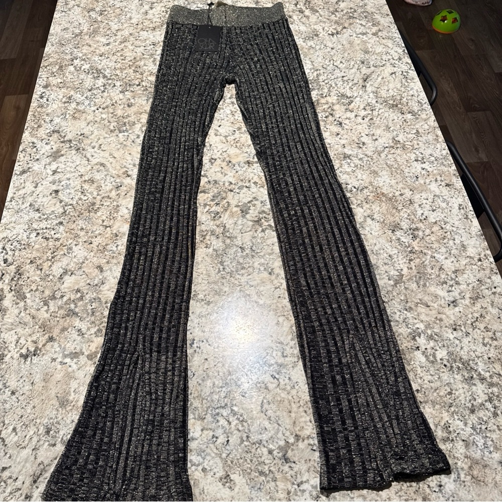 Chaser Black and Gray Flare Pants